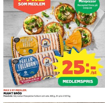 Coop MJUKT BRÖD erbjuda