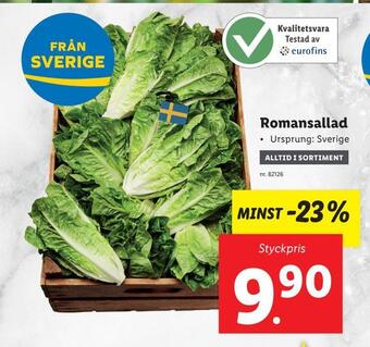 Lidl Romansallad erbjuda