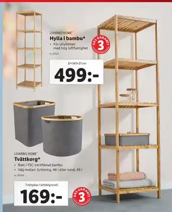 Lidl Hylla i bambu erbjuda