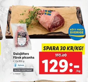 Lidl Dalsjöfors färsk picanha erbjuda