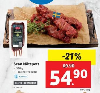 Lidl Scan nötspett erbjuda
