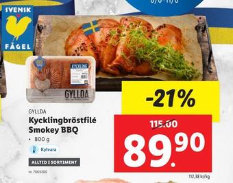 Lidl Kycklingbröstfilé smokey bbq erbjuda