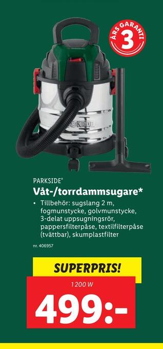 Lidl Våt-/torrdammsugare* erbjuda