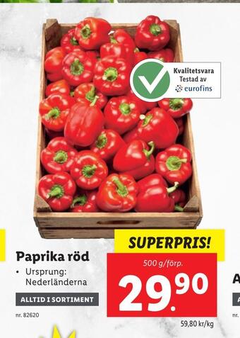 Lidl Paprika röd erbjuda