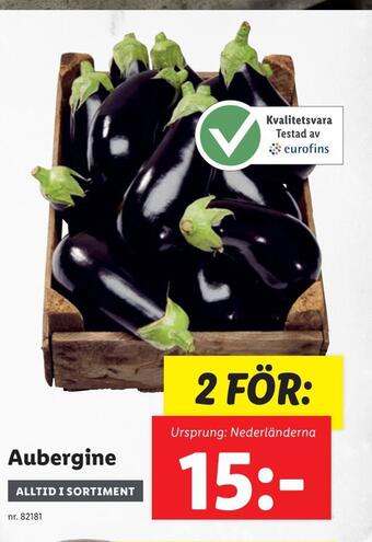 Lidl Aubergine erbjuda