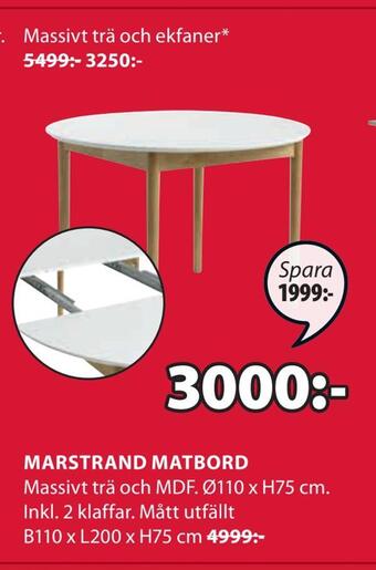 JYSK Marstrand matbord erbjuda