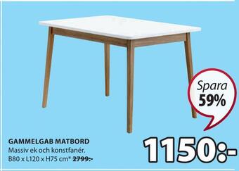 JYSK Gammelgab matbord erbjuda