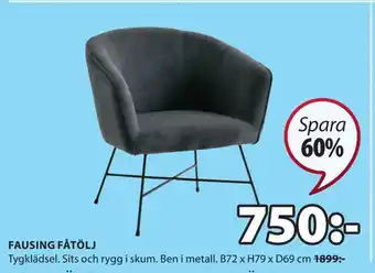 JYSK Fausing fåtölj erbjuda