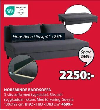 JYSK Norsminde bäddsoffa erbjuda