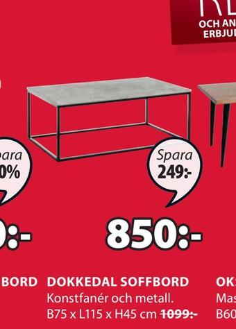 JYSK Dokkedal soffbord erbjuda