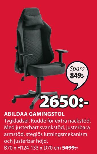 JYSK Abildaa gamingstol erbjuda