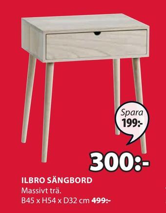 JYSK Ilbro sängbord erbjuda