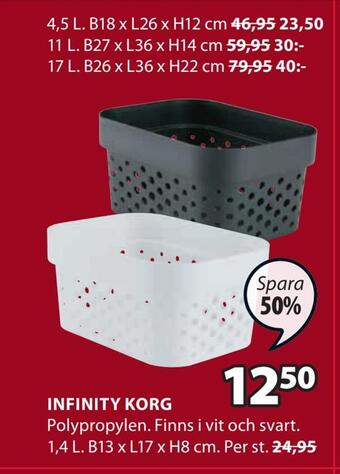 JYSK Infinity korg erbjuda