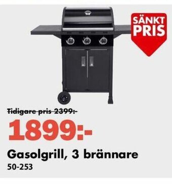 Gasolgrill, 3 brännare