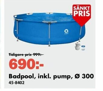 Biltema Badpool, inkl. pump, Ø 300 erbjuda