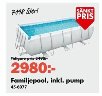Biltema Familjepool, inkl. pump erbjuda