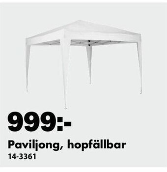 Biltema Paviljong, hopfällbar erbjuda
