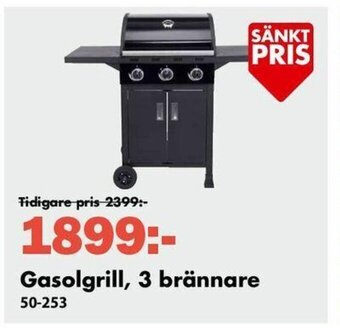 Biltema Gasolgrill, 3 brännare erbjuda