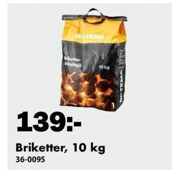 Biltema Briketter, 10 kg erbjuda