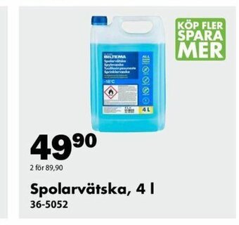 Biltema Spolarvätska, 4L erbjuda