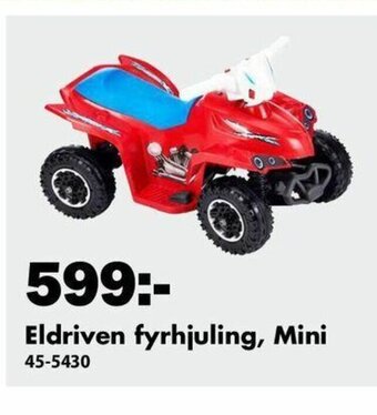Biltema Eldriven fyrhjuling, Mini erbjuda