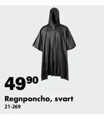 Biltema Regnponcho, svart erbjuda