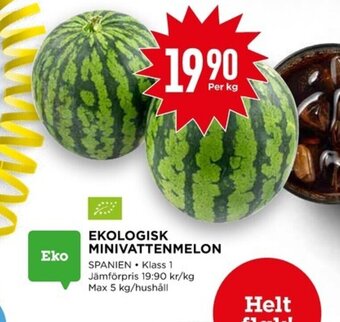 Willys EKOLOGISK MINIVATTENMELON erbjuda