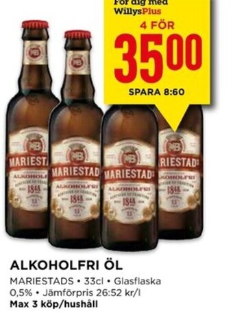 ALKOHOLFRI ÖL MARIESTADS 33cl