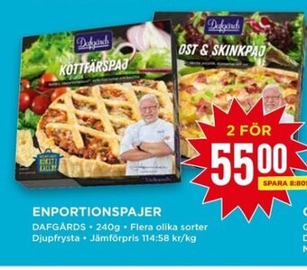 Willys ENPORTIONSPAJER DAFGÅRDS. 240g. erbjuda