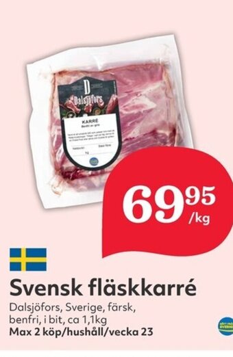 Hemköp Svensk fläskkarré erbjuda