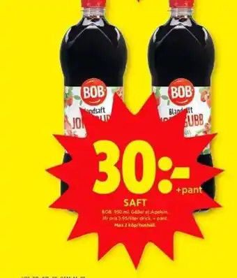 ICA Kvantum SAFT BOB erbjuda