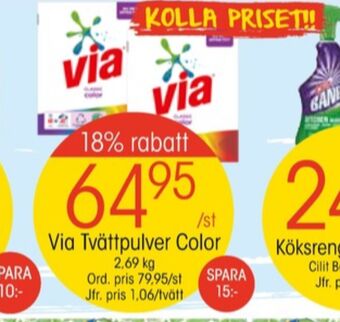 EKO Via tvättmedel pulver erbjuda