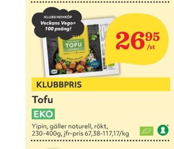 Hemköp Yipin tofu erbjuda