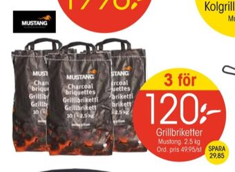 EKO Mustang grillkol/briketter erbjuda