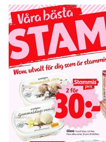 ICA Supermarket Triumf gräddglass erbjuda