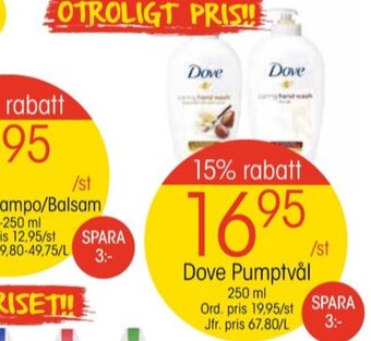 EKO Dove tvål flytande erbjuda