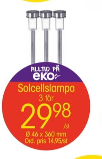 EKO Star trading solcellslampor erbjuda