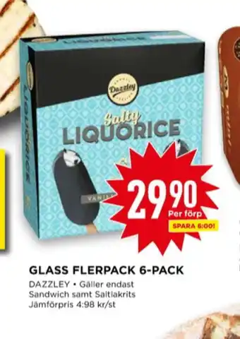 Willys Salty liquorice glasspinnar erbjuda