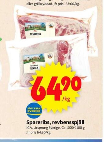 ICA Supermarket Ica spareribs erbjuda