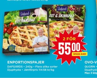 Willys Dafgårds matpajer erbjuda