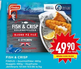 Willys Fish & crisp fiskpinnar erbjuda