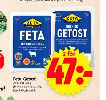 ICA Supermarket Zeta fetaost erbjuda