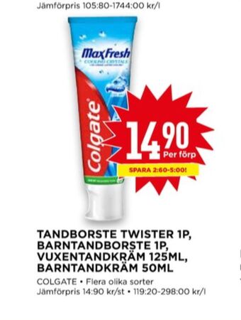 Willys Colgate tandkräm erbjuda