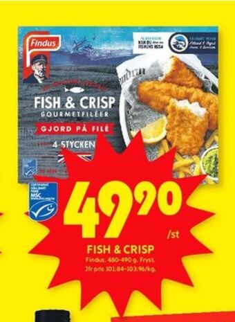 ICA Kvantum Fish & crisp fiskpinnar erbjuda