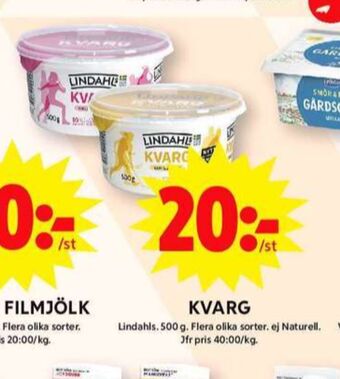 ICA Maxi Lindahls kvarg erbjuda