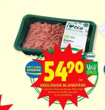 ICA Kvantum Ica i love eco blandfärs erbjuda