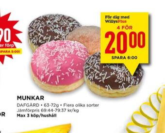 Willys Dafgårds butiksbakat kaffebröd erbjuda