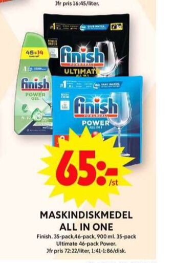 ICA Maxi Finish maskindiskmedel erbjuda