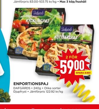 Willys Hemma Dafgårds matpajer erbjuda