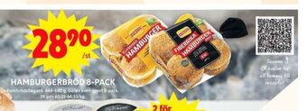 ICA Maxi Korvbrödsbagarn hamburgerbröd erbjuda